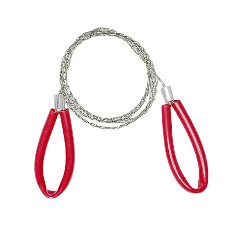 Outdoor Survival Wire Saw with Leather Case – Emergency Life-Saving Hand Tool