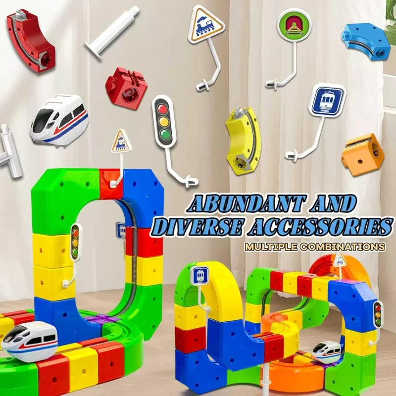 Magnetic Train Track Set for Kids – DIY 3D Educational Rail Toy