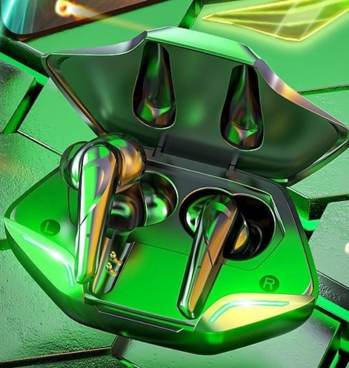 Wireless Bluetooth Gaming Earbuds – No Delay Sound, 24H Playtime with Charging Case