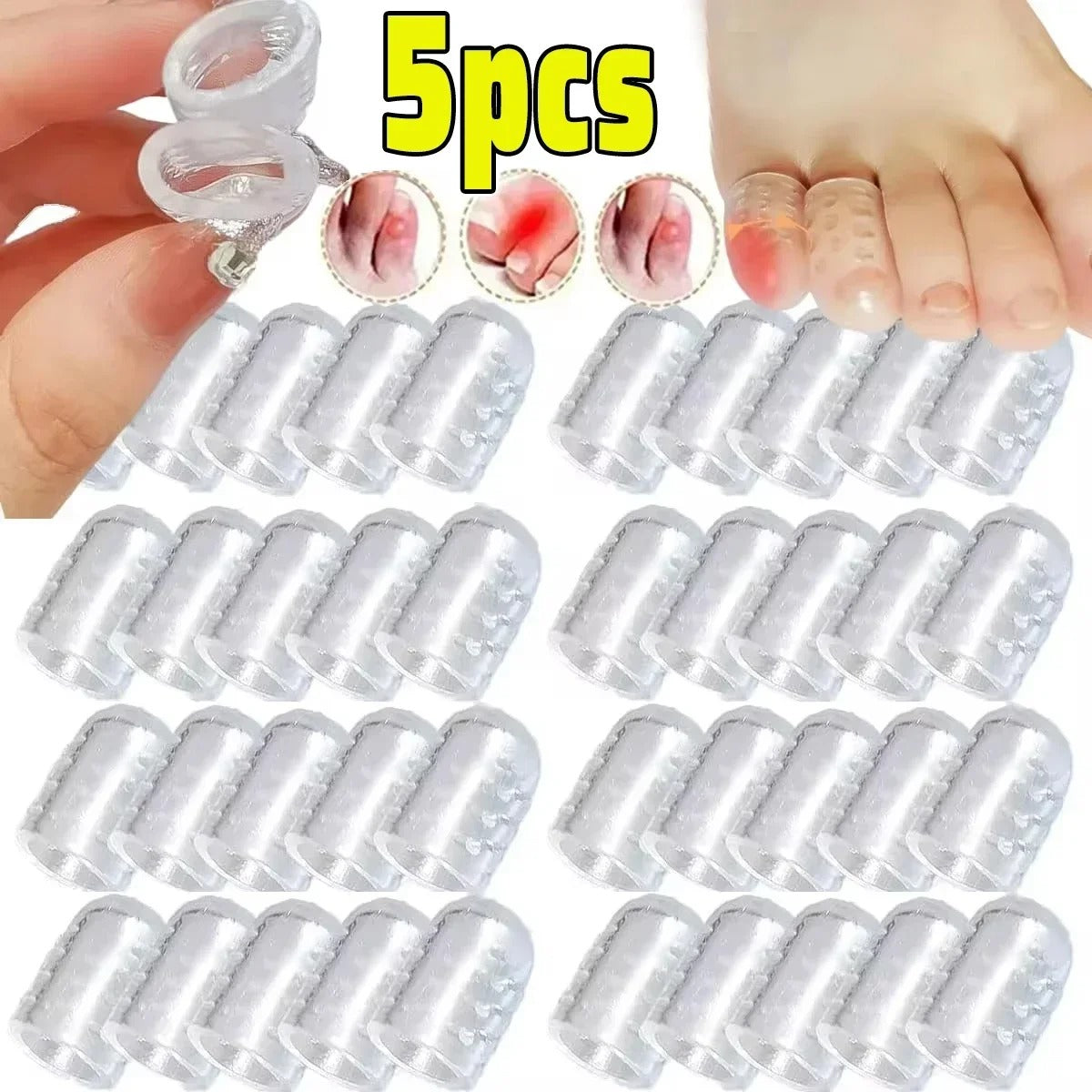 Silicone Gel Toe Protectors – Soft, Breathable & Pain Relief Caps