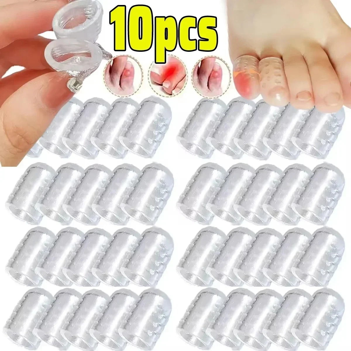 Silicone Gel Toe Protectors – Soft, Breathable & Pain Relief Caps